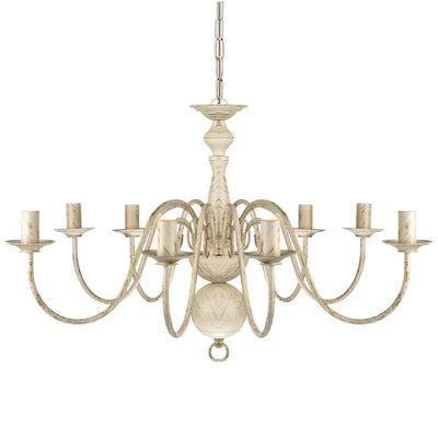 vidaXL Antique Black Metal Chandelier 8 x E14 Bulbs