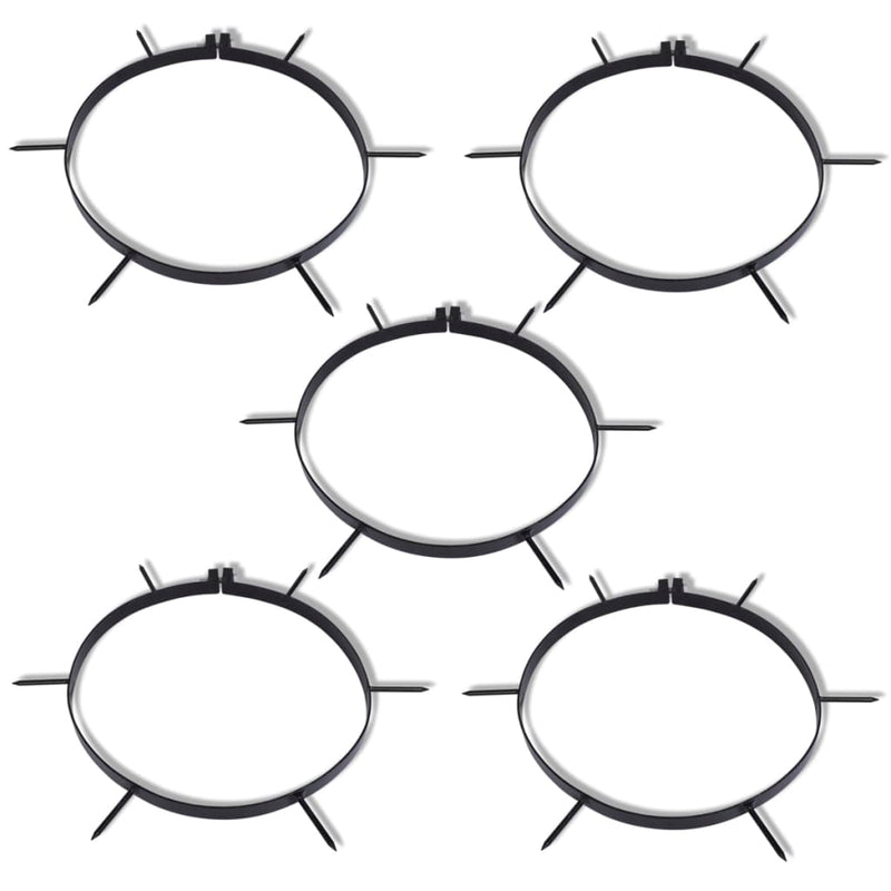 5 pcs Lawn Aerator Clamp with Spikes Dia. 30 cm