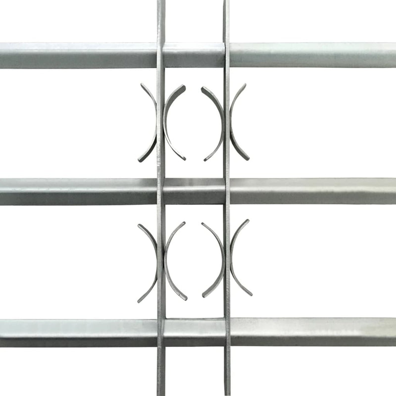 vidaXL Adjustable Security Grille for Windows with 3 Crossbars 1000-1500 mm