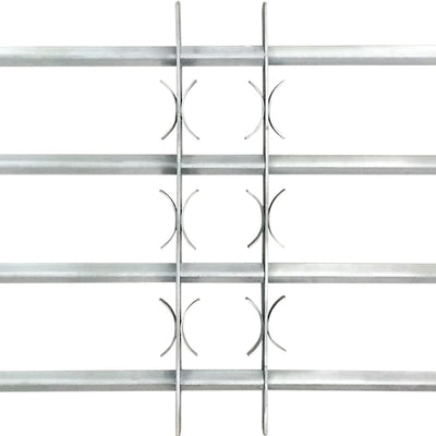 vidaXL Adjustable Security Grille for Windows with 4 Crossbars 500-650 mm