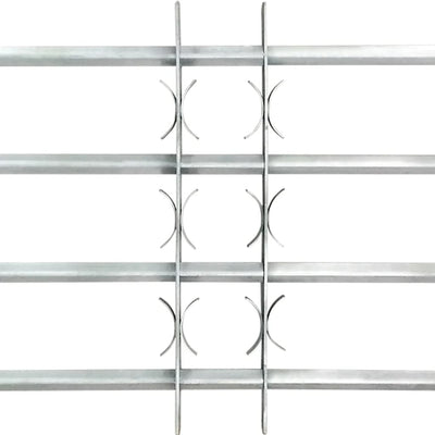 vidaXL Adjustable Security Grille for Windows with 4 Crossbars 1000-1500 mm