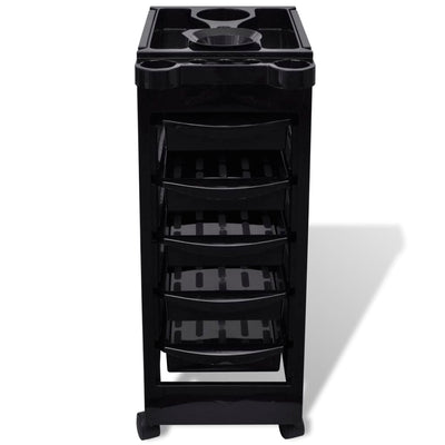 vidaXL Hair Salon Plastic Trolley with Wheels