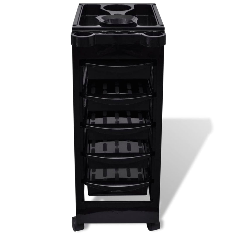 vidaXL Hair Salon Plastic Trolley with Wheels