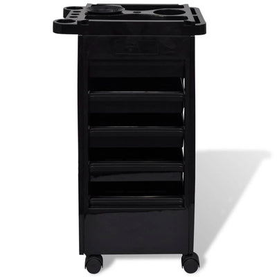 vidaXL Hair Salon Plastic Trolley with Wheels