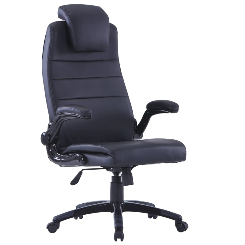 White Artificial Leather Swivel Chair Adjustable