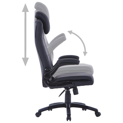 White Artificial Leather Swivel Chair Adjustable