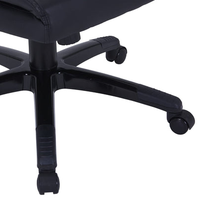 White Artificial Leather Swivel Chair Adjustable