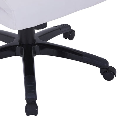 White Artificial Leather Swivel Chair Adjustable