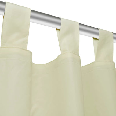 2 pcs Black Micro-Satin Curtains with Loops 140 x 225 cm