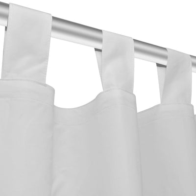 2 pcs Black Micro-Satin Curtains with Loops 140 x 225 cm