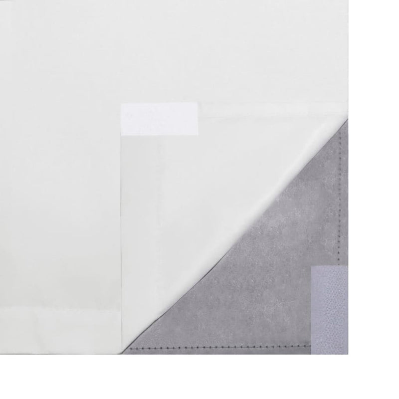 2 pcs White Energy-saving Blackout Curtains Double Layer 140 x 245 cm