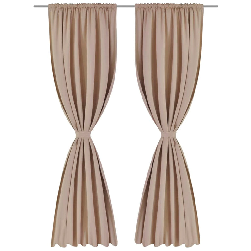 vidaXL Blackout Curtains 2 pcs Slot-Headed 135 x 245 cm Brown