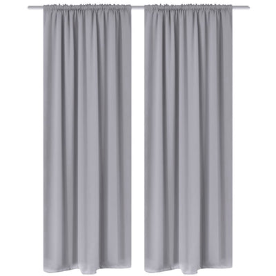 vidaXL Blackout Curtains 2 pcs Slot-Headed 135 x 245 cm Brown