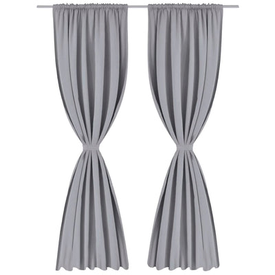 vidaXL Blackout Curtains 2 pcs Slot-Headed 135 x 245 cm Brown