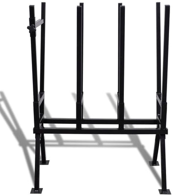 vidaXL Black Powder-Coated Saw Horse for Woodworking