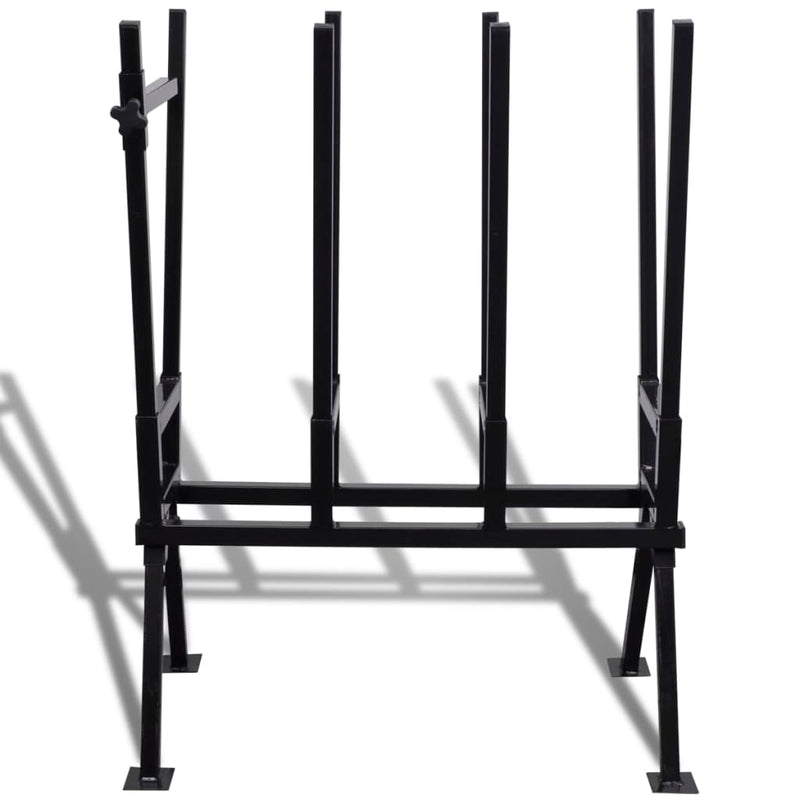 vidaXL Black Powder-Coated Saw Horse for Woodworking