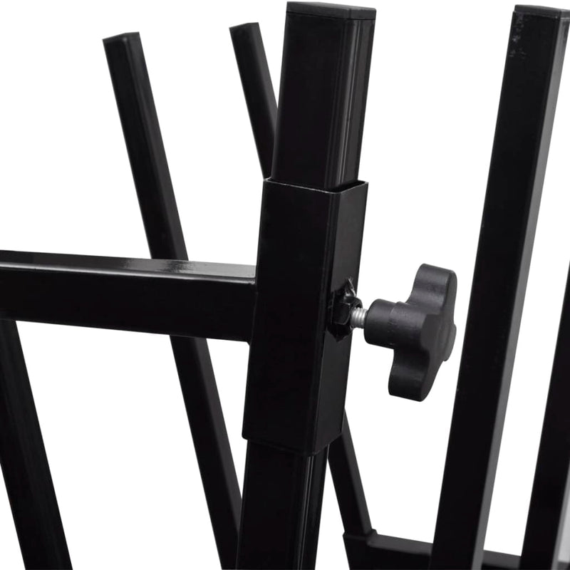 vidaXL Black Powder-Coated Saw Horse for Woodworking