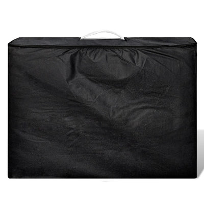 vidaXL Black Foldable Massage Table 2 Zones with Aluminium Frame