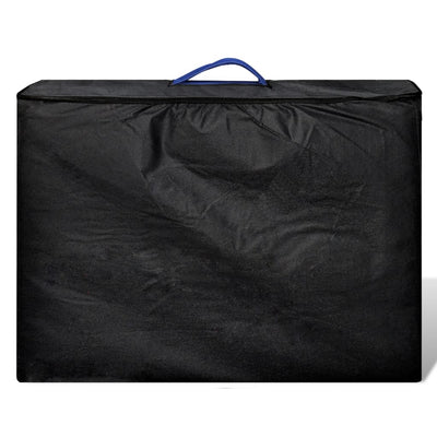 vidaXL Black Foldable Massage Table 2 Zones with Aluminium Frame