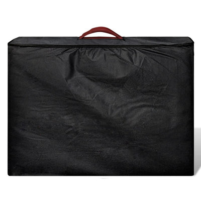vidaXL Black Foldable Massage Table 2 Zones with Aluminium Frame