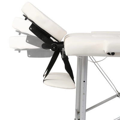 Black Foldable Massage Table 3 Zones with Aluminium Frame