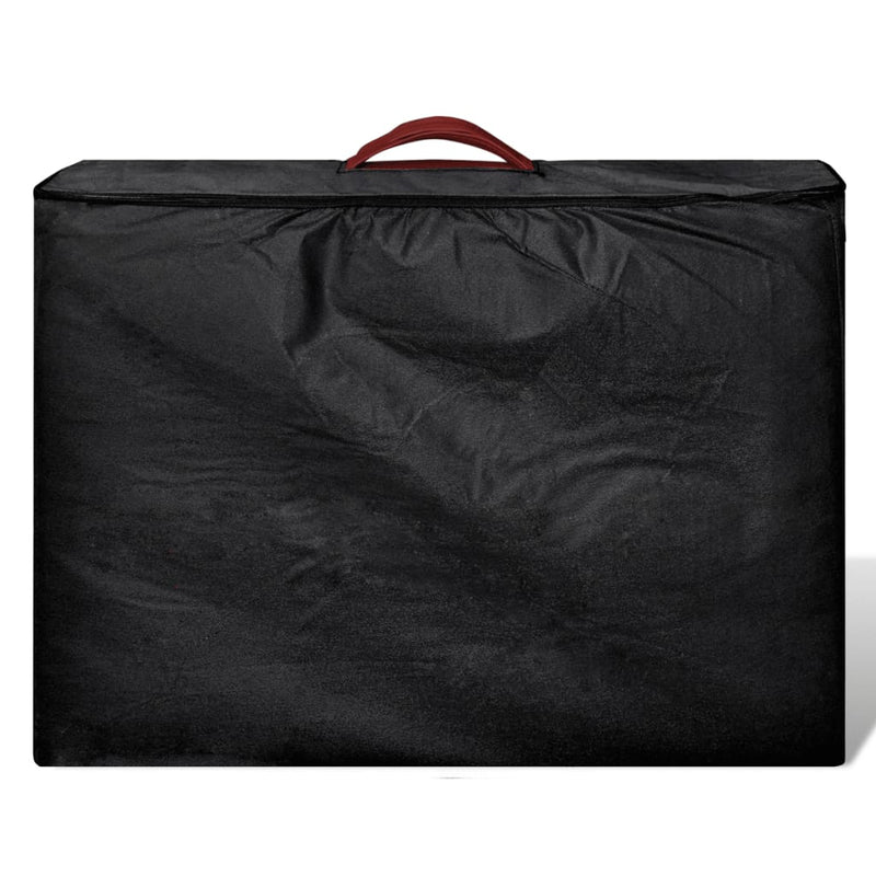 Black Foldable Massage Table 3 Zones with Aluminium Frame