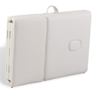 vidaXL Black Foldable Massage Table 4 Zones with Wooden Frame