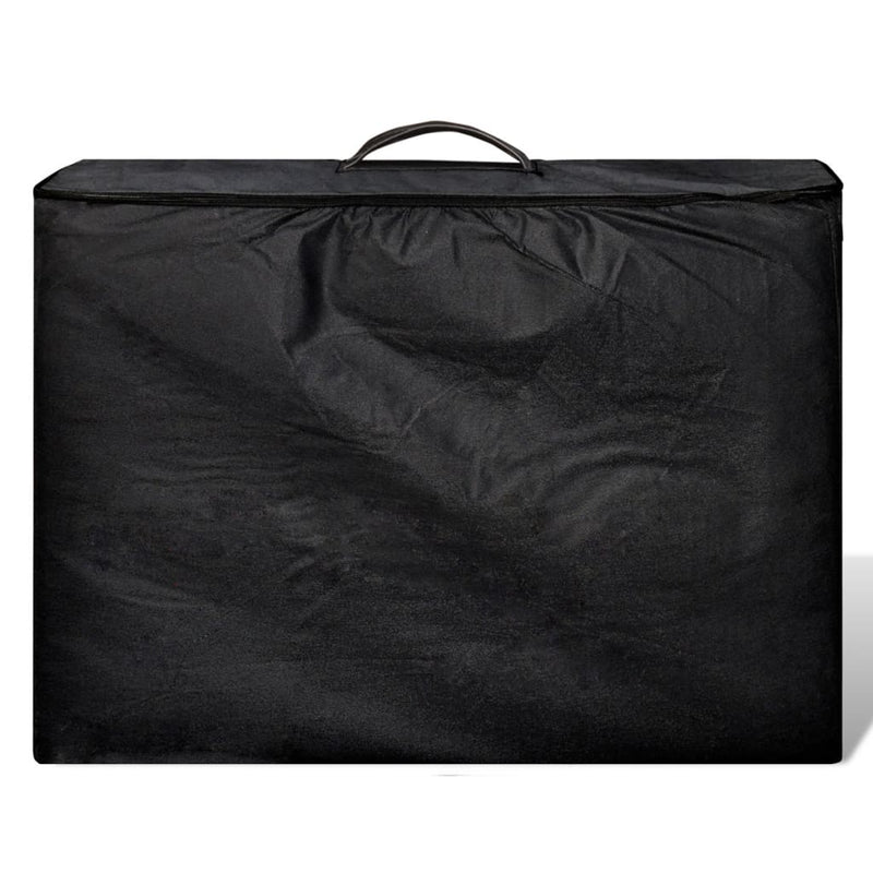 vidaXL Black Foldable Massage Table 4 Zones with Aluminium Frame