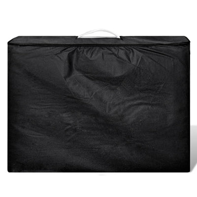 vidaXL Black Foldable Massage Table 4 Zones with Aluminium Frame