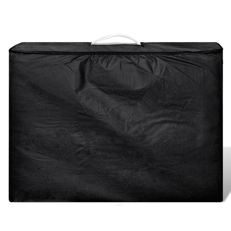 vidaXL Black Foldable Massage Table 4 Zones with Aluminium Frame