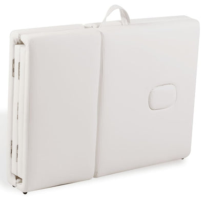 vidaXL Black Foldable Massage Table 4 Zones with Aluminium Frame