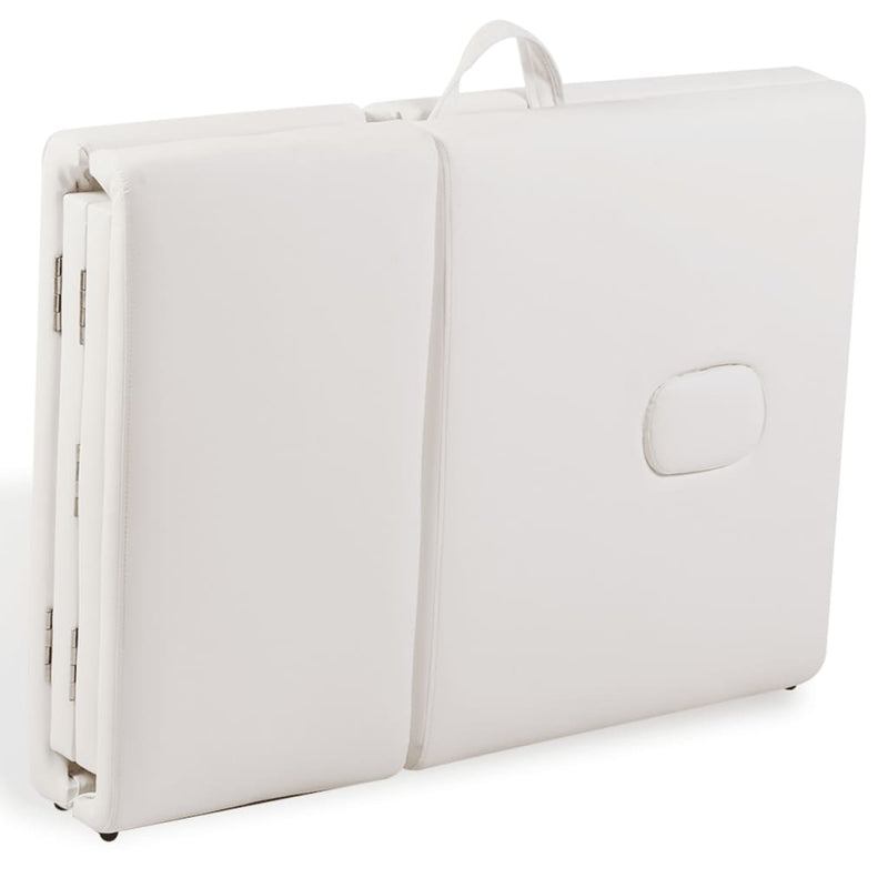 vidaXL Black Foldable Massage Table 4 Zones with Aluminium Frame