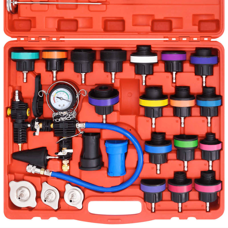 vidaXL 28 Piece Radiator Pressure Tester Kit"