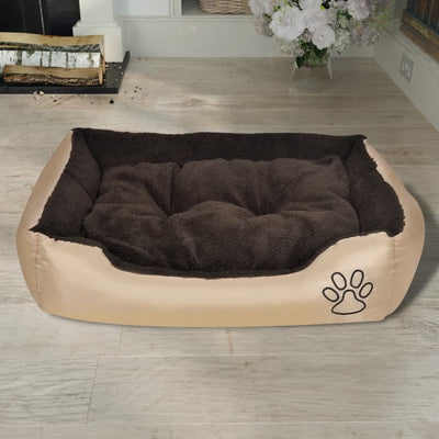 vidaXL Warm Dog Bed with Padded Cushion M