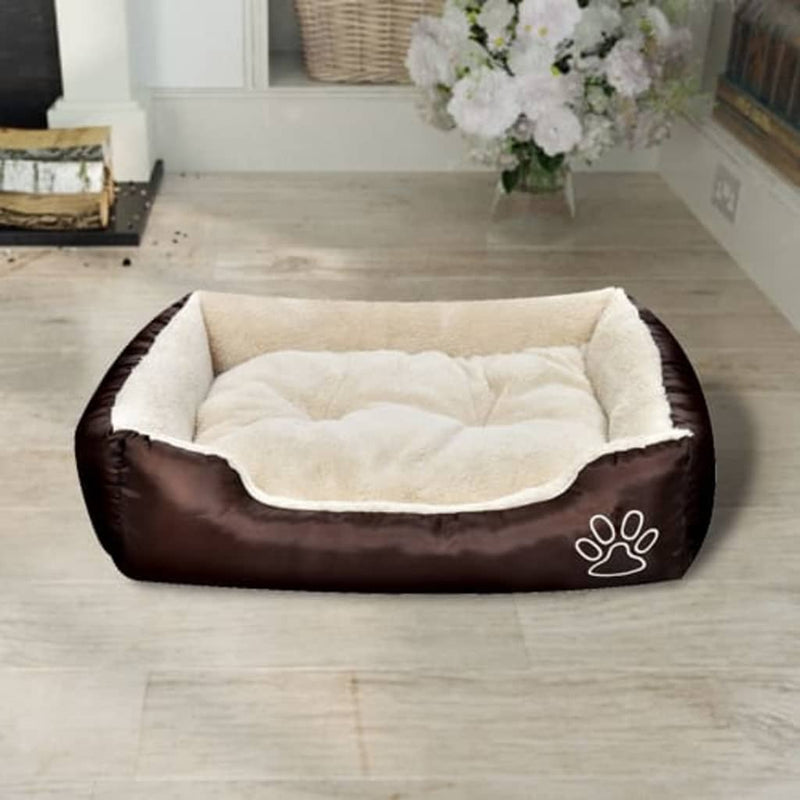 vidaXL Warm Dog Bed with Padded Cushion M