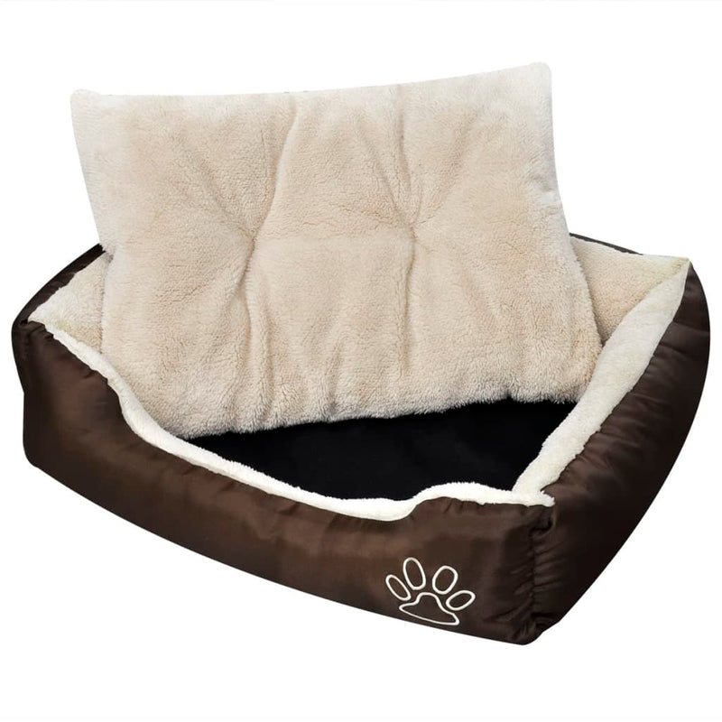 vidaXL Warm Dog Bed with Padded Cushion M