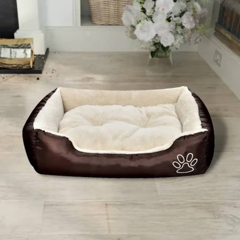 vidaXL Warm Dog Bed with Padded Cushion M