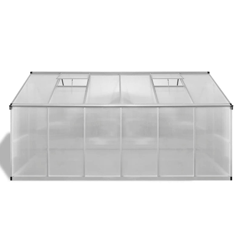 Reinforced Aluminium Greenhouse with Base Frame 9.025 m²