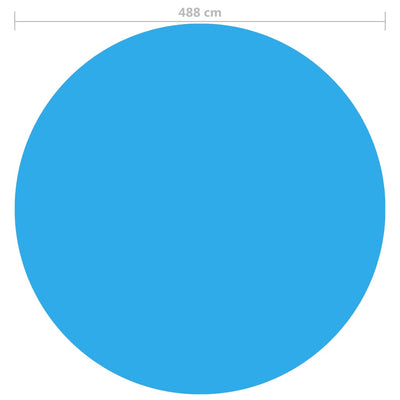 vidaXL Round Pool Cover 488 cm PE Blue
