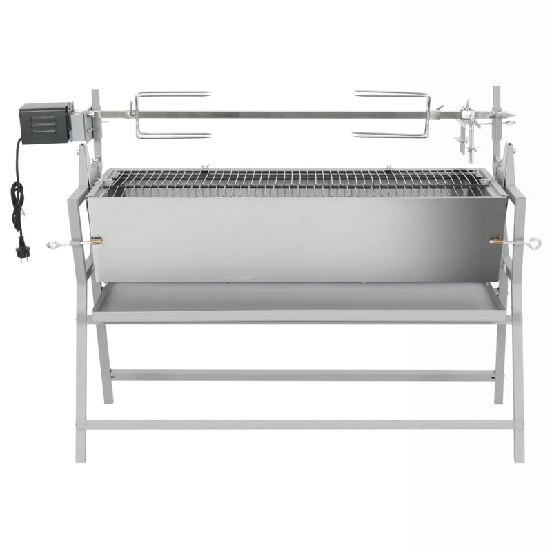 vidaXL BBQ Rotisserie Spit Iron and Stainless Steel
