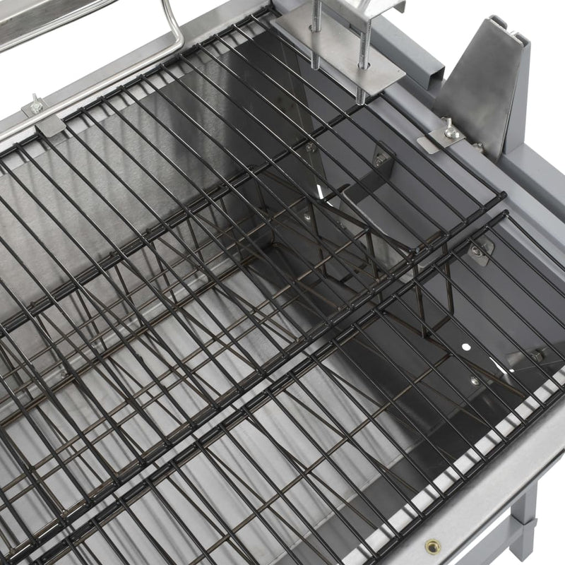 vidaXL BBQ Rotisserie Spit Iron and Stainless Steel