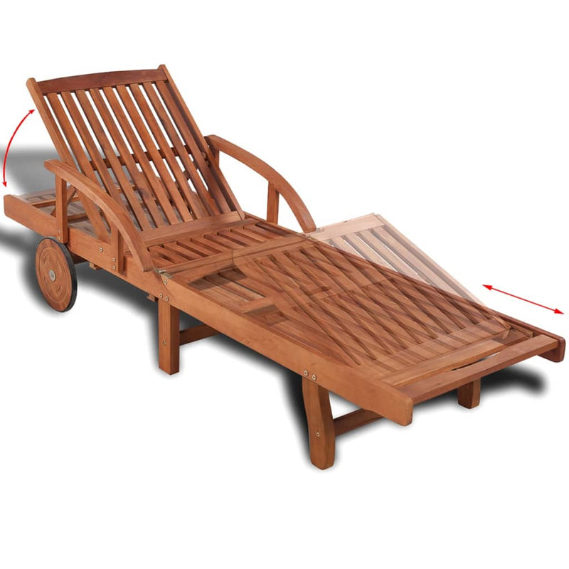 vidaXL Sun Lounger Solid Acacia Wood