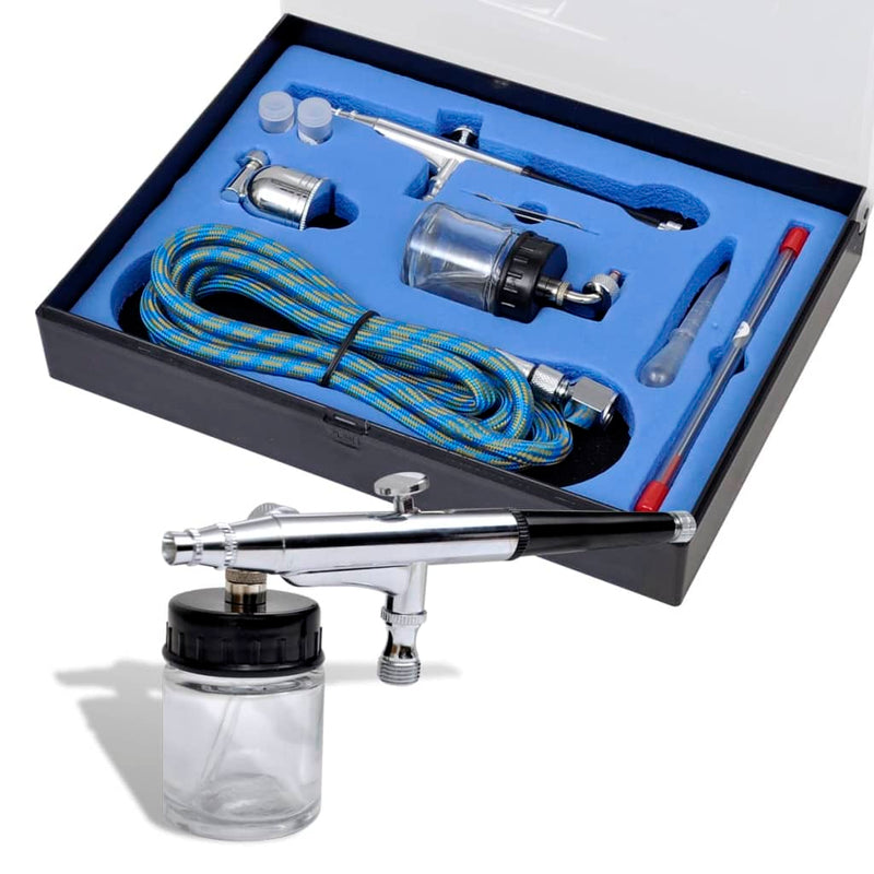 vidaXL Airbrush Set with 2 Spray Guns