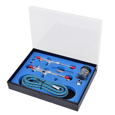 vidaXL Airbrush Set with 2 Spray Guns