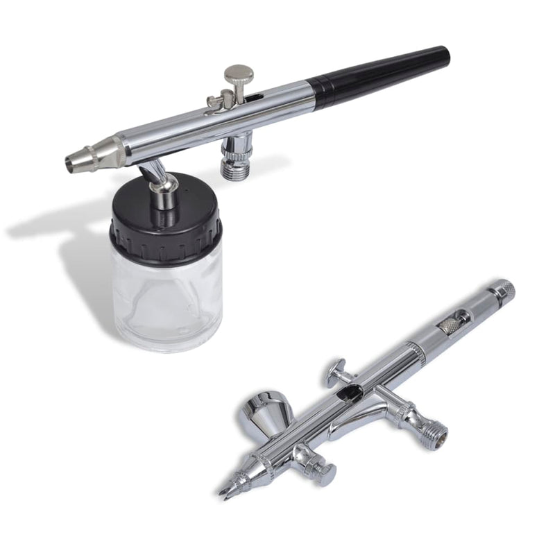 vidaXL Airbrush Set with 2 Spray Guns