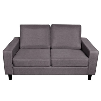 vidaXL Sofa 2-Seater Fabric Light Grey