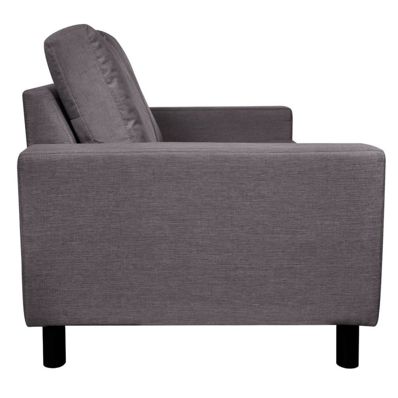 vidaXL Sofa 2-Seater Fabric Light Grey