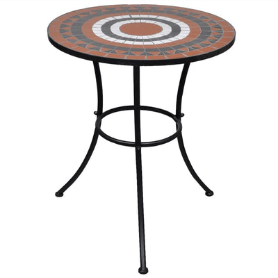 vidaXL Bistro Table Blue and White 60 cm Mosaic