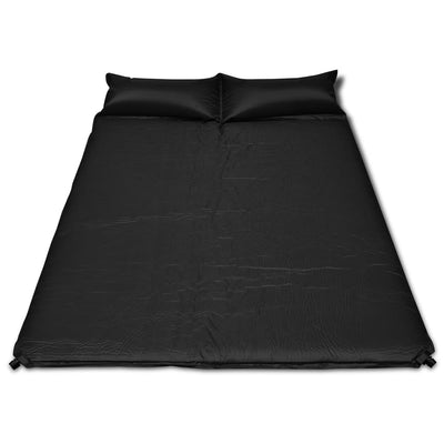 vidaXL Black Self-inflating Sleeping Mat 190x130x5 cm (Double)