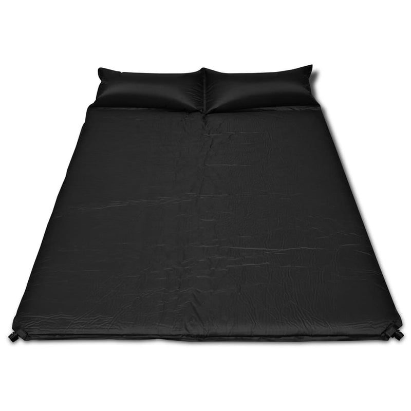 vidaXL Black Self-inflating Sleeping Mat 190x130x5 cm (Double)